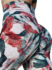 Marble Printed Yoga Leggings High Waist Workout Tight Pants