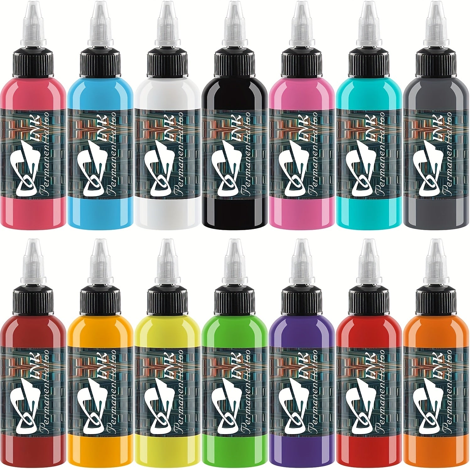 14pcs Tattoo Ink Set Professional Tattoo Pigment Set Long Lasting