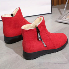 Non-slip Thickened Warm Fleece Lined Snow Boots - Winter Warm Solid