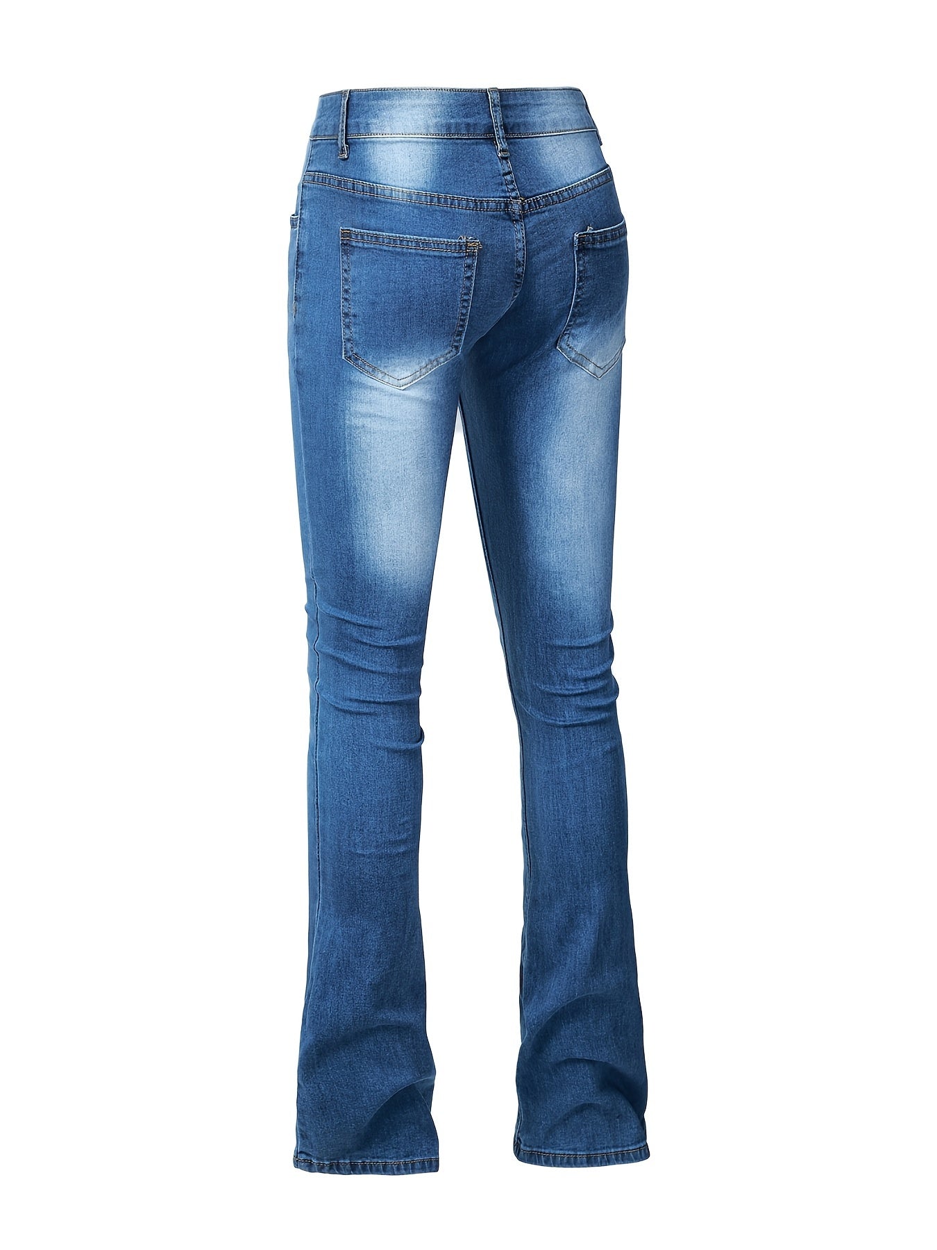 Flare Leg Low Waist Bootcut Denim Pants