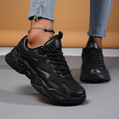 Women's Mesh Chunky Sneakers Non slip Comfort Lace up Athletic Dad Shoes