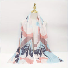 Boho Geometric Print Scarf Hijab Vintage Block Shawl Casual Head Wrap