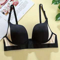 Colorblock Push Up Bra Comfy & Breathable Anti sagging Bra