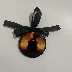 Resin Wood Slice Christmas Tree Pendants Holiday Home Decoration