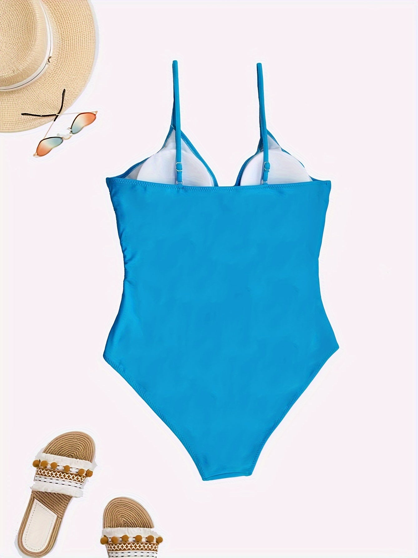 Sexy Swimsuit Women's Plus V Neck One Piece Bathing Suit