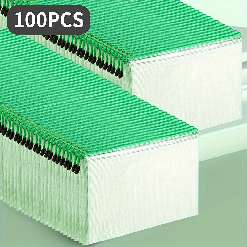 100pcs Mesh File Bag File Storage Bag Office Supplies