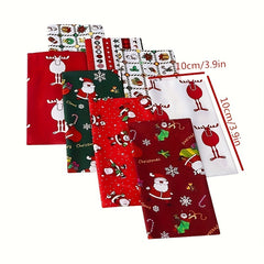 30pcs Christmas Series Patchwork Cloth Cotton Set for DIY Sewing Scrapbooking