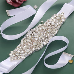 Bridal Belt Waist Chain Sash Faux Pearl Beaded Wedding Dress Accessory