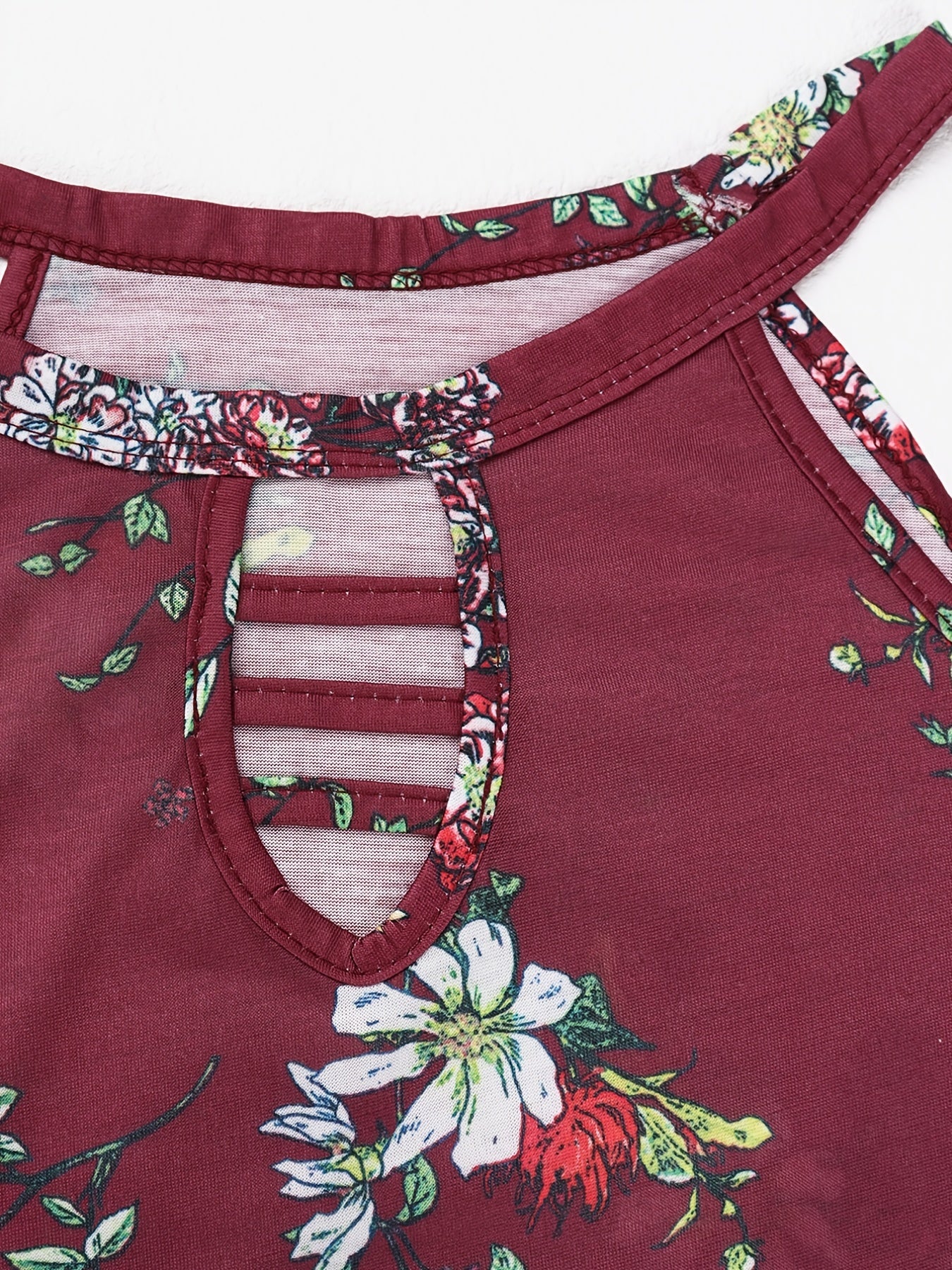 Floral Print Tank Top Sleeveless Summer Stylish Shirt Women's Clothing
