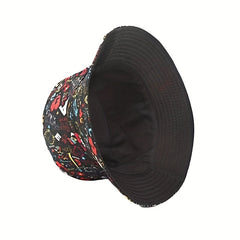 Graffiti Double sided Bucket Hat Sunscreen Basin Hat