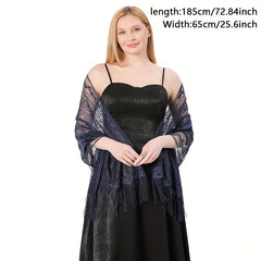Lace Hollow Out Tassel Scarf Dress Shawl Party Evening Fashionable Scarf