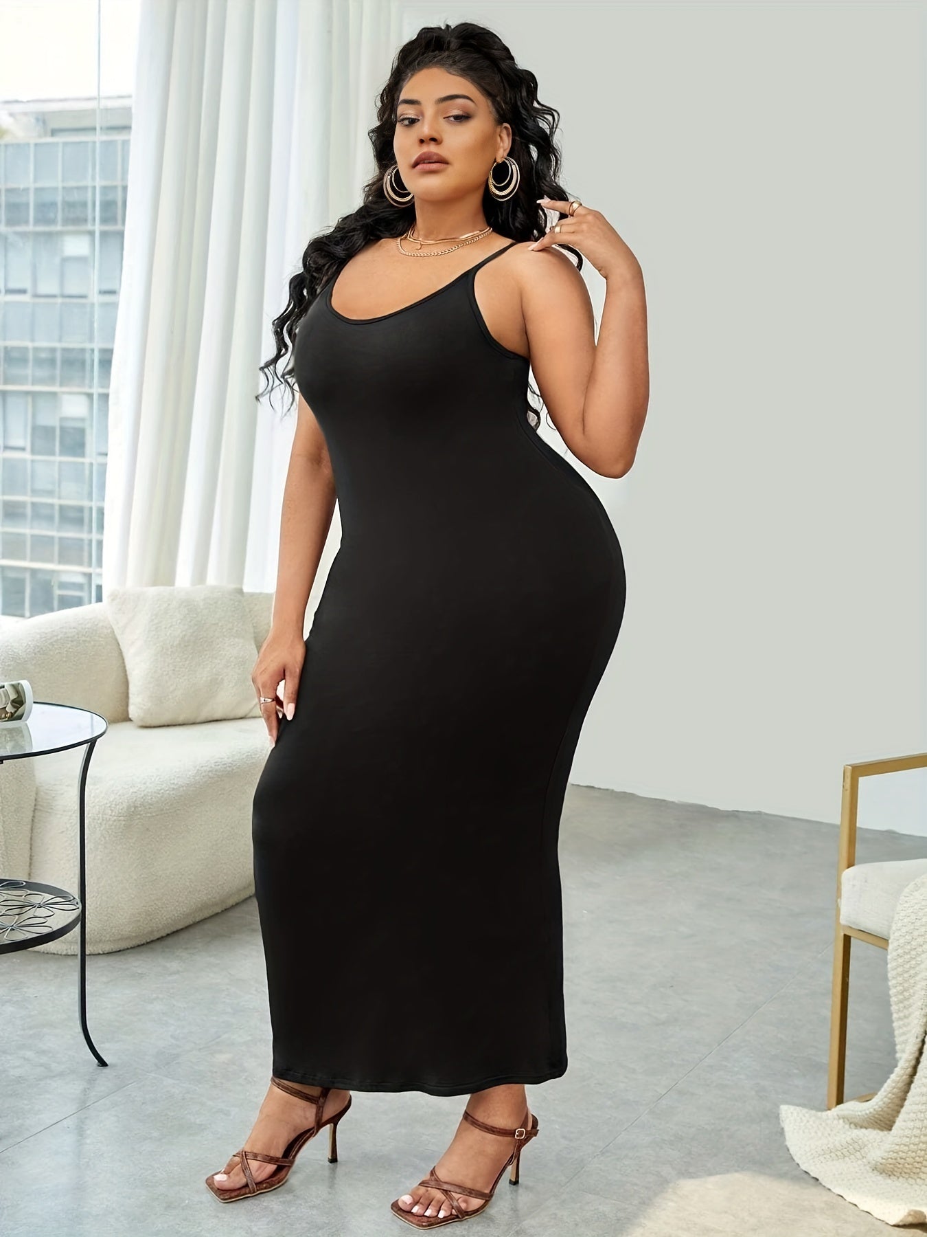 Sexy Bodycon Maxi Midi Cami Dress