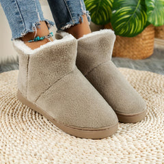 Women's Winter Plus Fleece Snow Boots Non slip Medium Tube