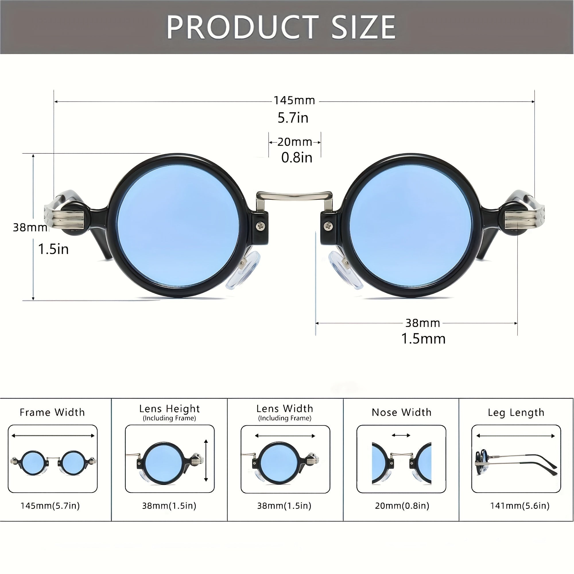 Men's Classic Small Round Sunglasses UV400