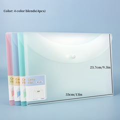 4pcs File Bag Data Bag Storage Office Supplies