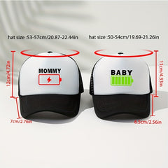 Mesh Printe Electronic Baseball Cap Sunshade Trucker Hat