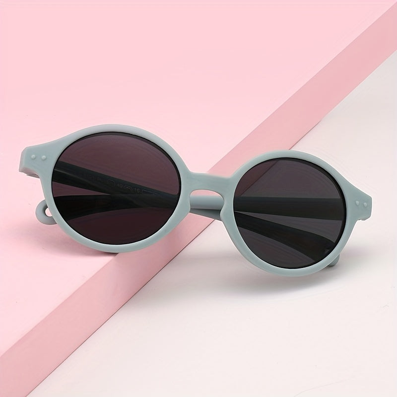 Kids Round Frame Sunglasses for Outdoor Traveling