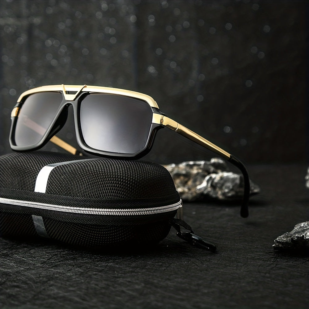 Men's Metal Frame Sunglasses Casual Mixed Decorative Eyewear