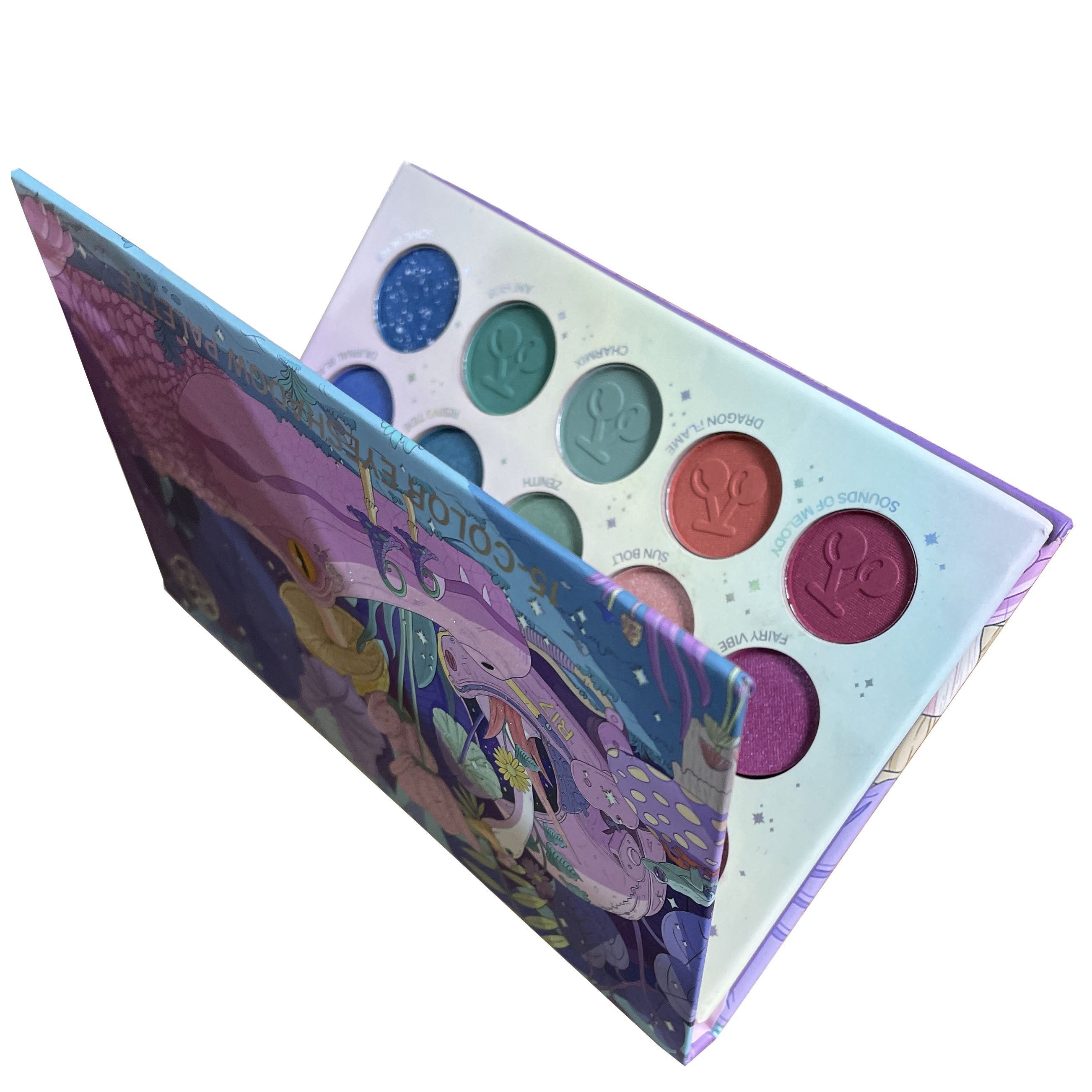 15-Color Eyeshadow Palette Hot Pink Shimmer Matte Pearly