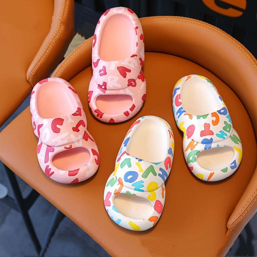 JIAGEYA Open Toe Slippers Girls Lightweight Indoor Bathroom Bedroom