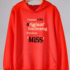 Girls Alphabet Pattern Hooded Sweatshirt for Spring and Autumn