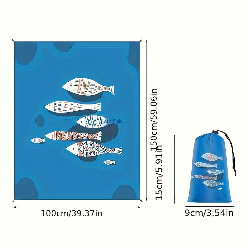 Portable Mat with Carry Bag for Camping and Picnic, Waterproof Beach Mat