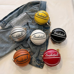 Mini Basketball Shape Crossbody Bag for Girls