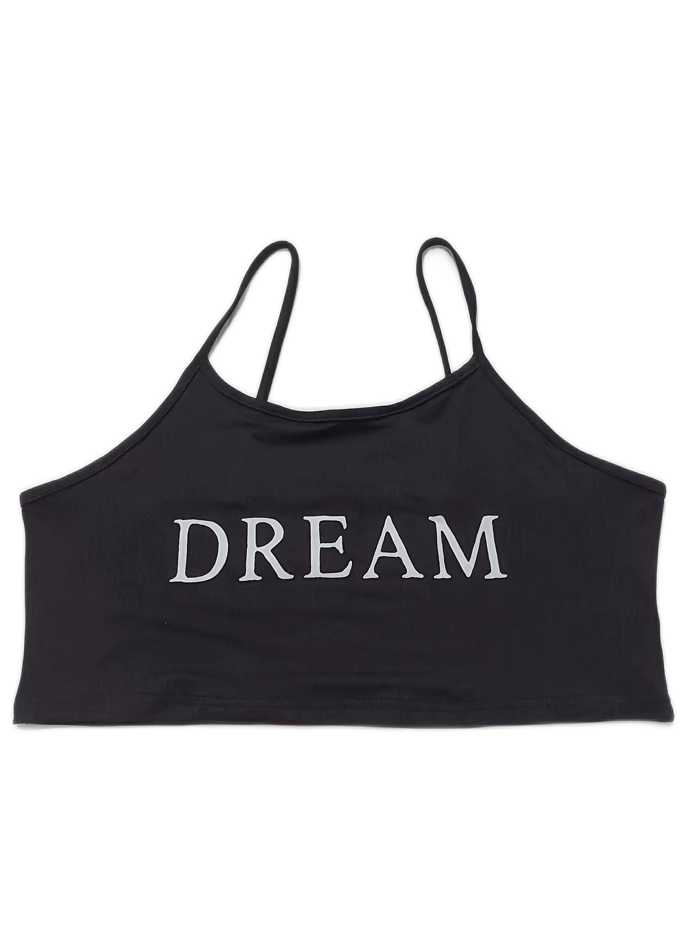Letter Print Crop Cami Sports Top