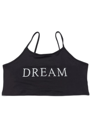 Letter Print Crop Cami Sports Top