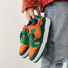 Men's Lace Up Skate Shoes Non Slip Sneakers Footwear