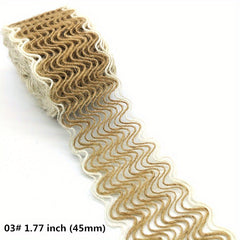3 Yards Flower Pattern Jute Ribbon Wedding Party Decor DIY Crafts Wrapping