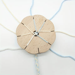 Natural Wood Weaving Disk Plate for DIY Jewelry Making
