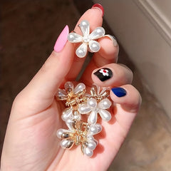 3pcs Mini Pearl Hair Clips Pearl Hair Claw Decorative Accessories