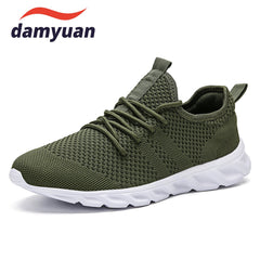 Men's Knit Shock Absorption Running Sneakers Anti Skid Casual Shoes