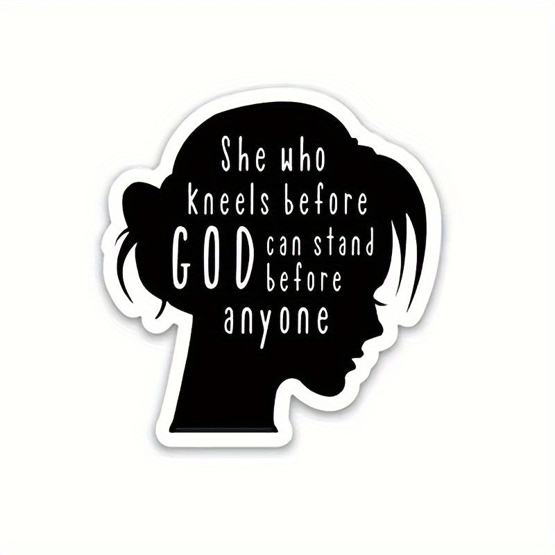 5pcs Religious Stickers - Kneeling Before God Faith Jesus Bible