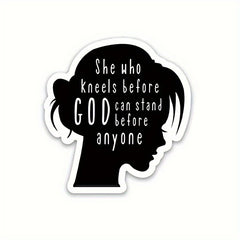 5pcs Religious Stickers - Kneeling Before God Faith Jesus Bible