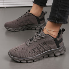 Breathable Woven Running Shoes Lightweight Shock Absorption Sneakers