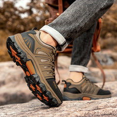 Men's Lace Up Durable PU Leather Hiking Shoes