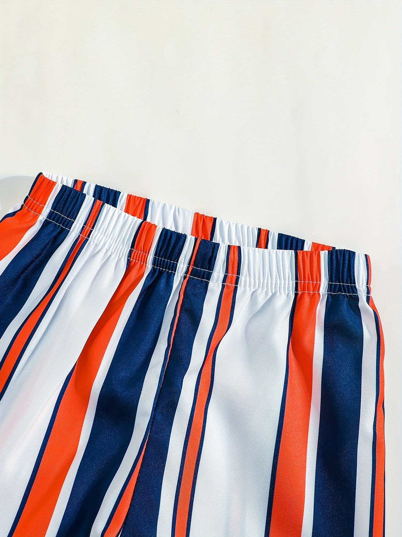 2pcs Infant Boys Striped Shirt & Shorts Set for Summer