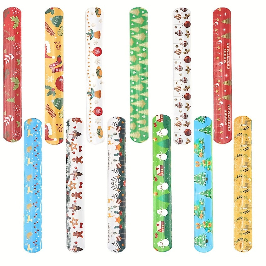 12pcs Christmas Party Kids Hand Clap Bracelets Xmas Holiday Gift
