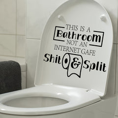 Toilet Sign Decoration Sticker Self-adhesive PVC Removable Wallpaper