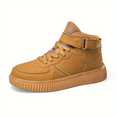 Women's Lace Up High Top Board Shoes Soft Sole Platform Sneakers