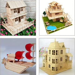 100pcs Wooden Dowel Sticks for Pennants Weddings Parties Toy