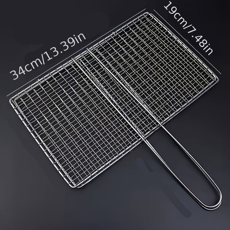 1pc BBQ Grilled Fish Net Clip Stainless Steel Barbecue Basket