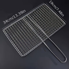 1pc BBQ Grilled Fish Net Clip Stainless Steel Barbecue Basket