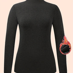 Turtleneck Thermal Underwear Long Sleeve Slim Fit Top