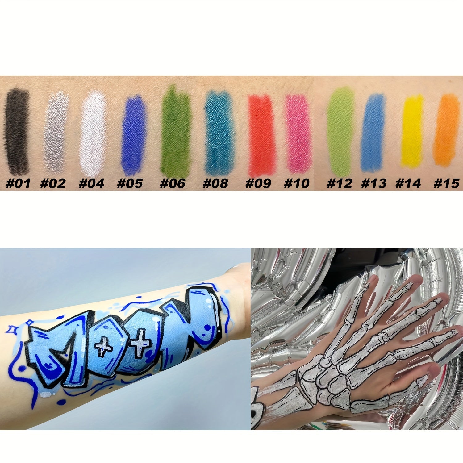 Body Drawing Pen Makeup Long Lasting Waterproof High Pigmented