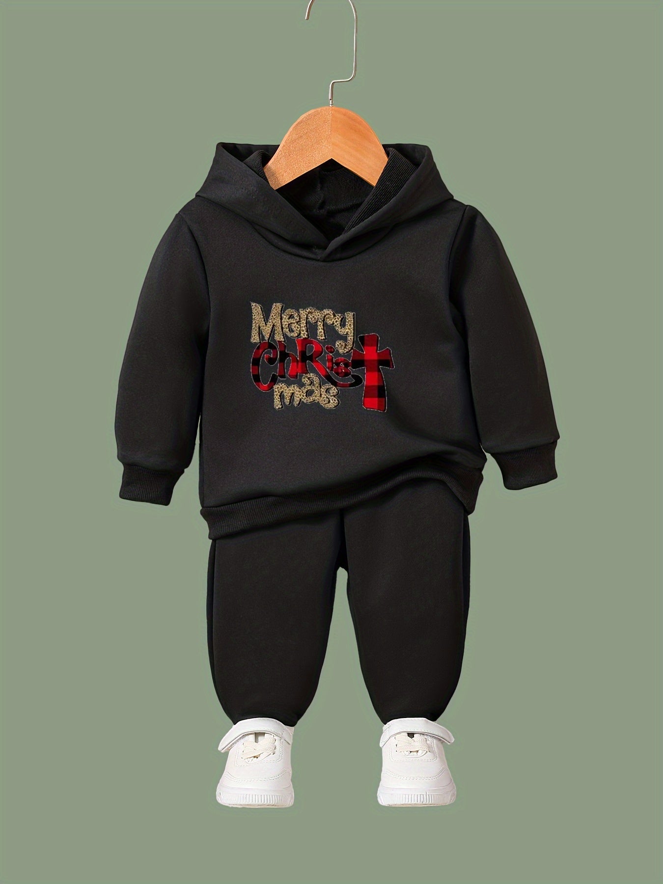 OERYUI Merry Christmas Hooded Pullover Pants Set Sports Spring Fall