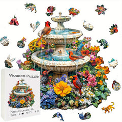 Wooden Parrot Puzzle in Decorative Box