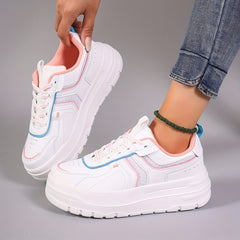 Women's Chunky Sneakers Thick Bottom Lace Up Sport Shoes